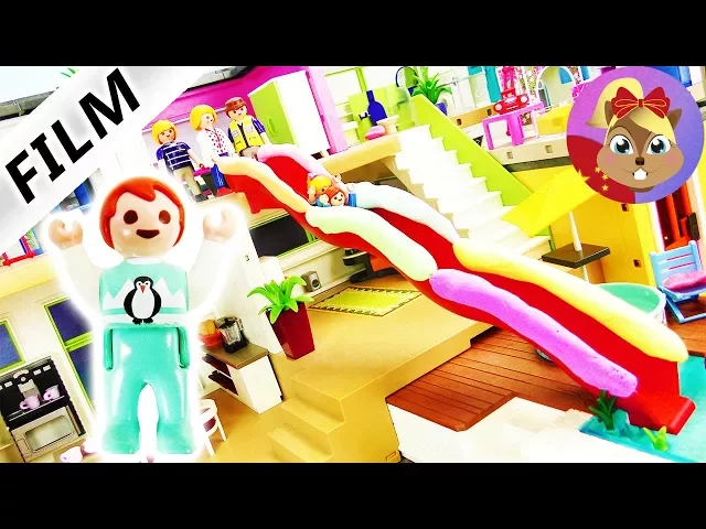 摩比游戏 playmobil 可爱的妹妹艾玛的生日派对 超级大型滑梯 这是一个秘密!